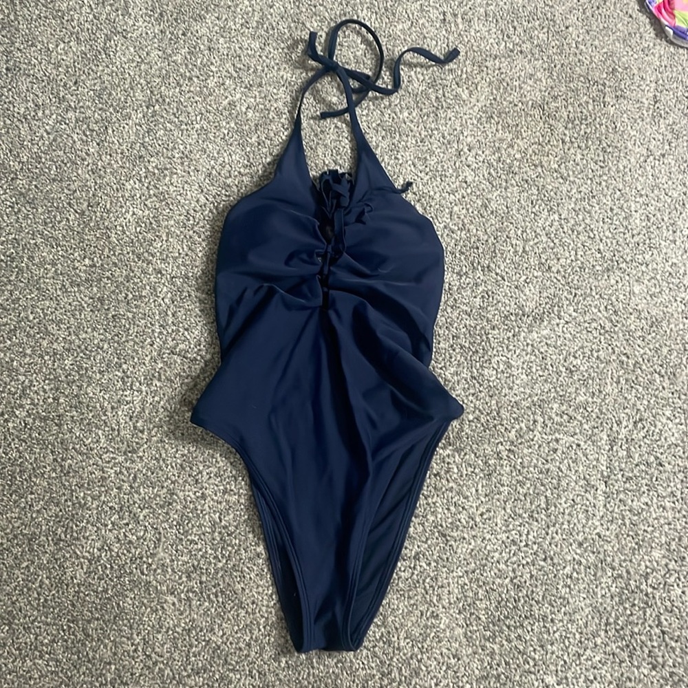 Aerie one piece navy blue baiting suit